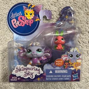 Littlest Pet Shop Shimmering Sky Fairies #2710 #2711 - New in Box